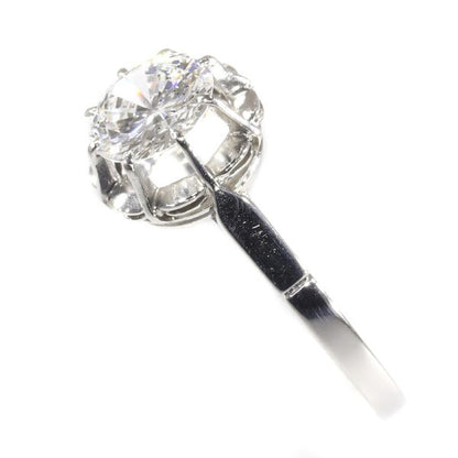 Vintage 1950's Diamond Engagement Ring with Certified D Colour Diamond