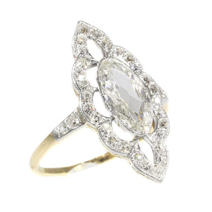 Antique Art Nouveau Diamond Engagement Ring