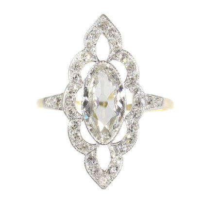 Antique Art Nouveau Diamond Engagement Ring