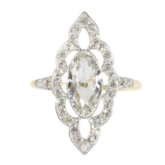 Antique Art Nouveau Diamond Engagement Ring