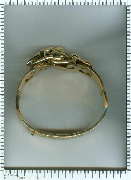 Antique Victorian 18ct Gold Tulip Bangle