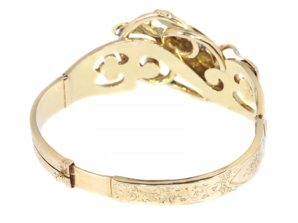 Antique Victorian 18ct Gold Tulip Bangle