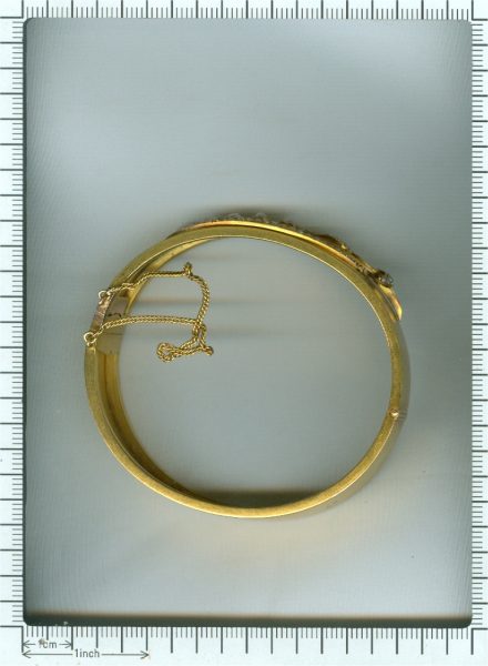 Antique Victorian Lily of the Valley 18ct Yellow Gold Bangle