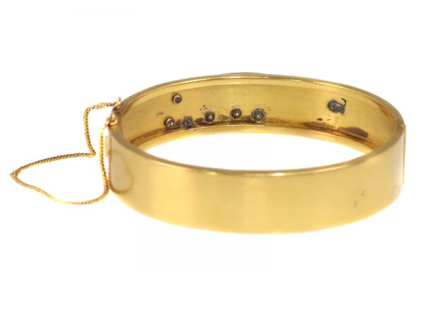 Antique Victorian Lily of the Valley 18ct Yellow Gold Bangle