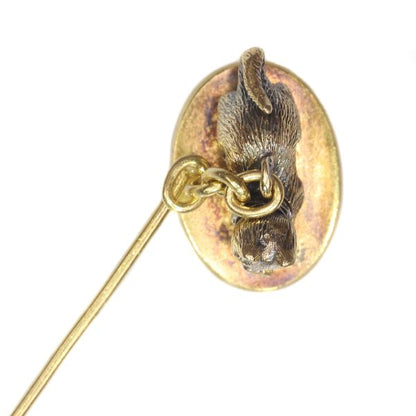 Antique Victorian Gem Set Gold Kitten Seal