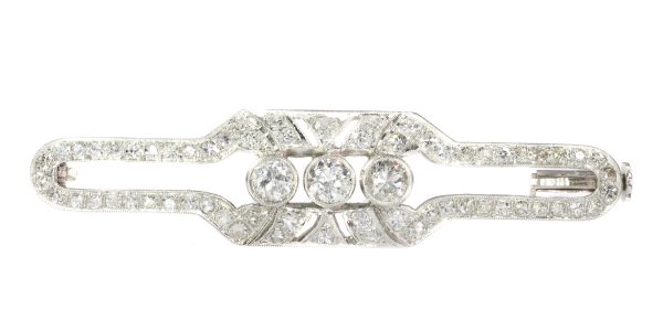 Vintage Art Deco 2.00ct Diamond Platinum Brooch