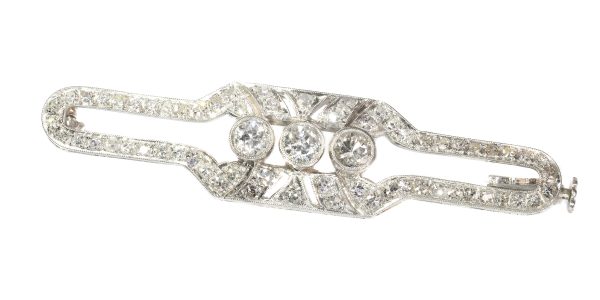 Vintage Art Deco 2.00ct Diamond Platinum Brooch