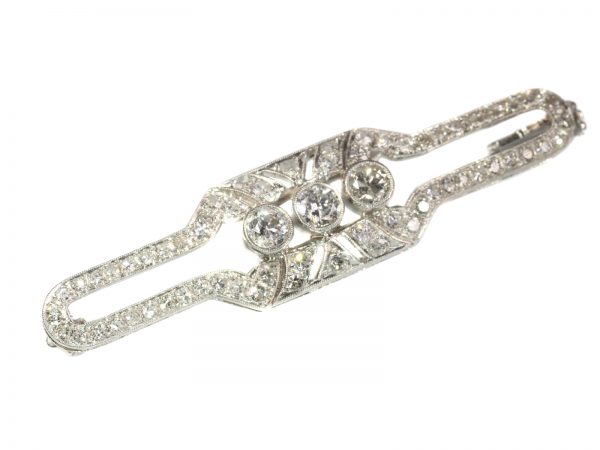 Vintage Art Deco 2.00ct Diamond Platinum Brooch