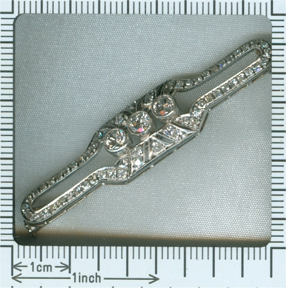 Vintage Art Deco 2.00ct Diamond Platinum Brooch