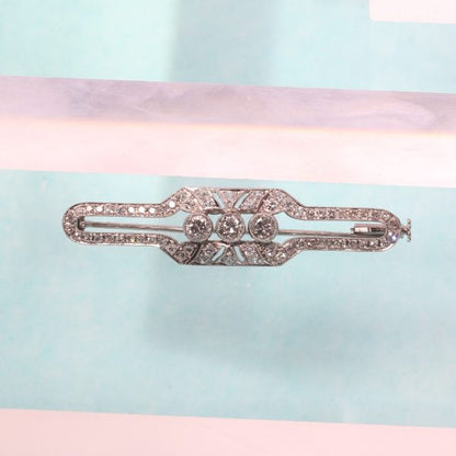 Vintage Art Deco 2.00ct Diamond Platinum Brooch