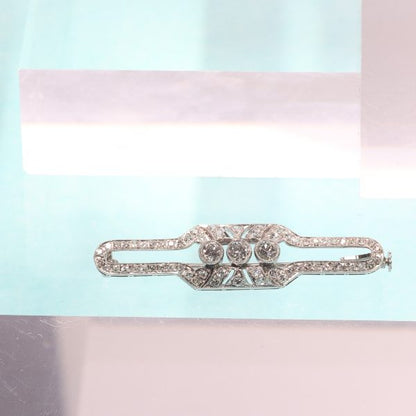 Vintage Art Deco 2.00ct Diamond Platinum Brooch