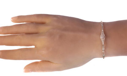 Antique Art Deco Old European Cut Diamond Bracelet