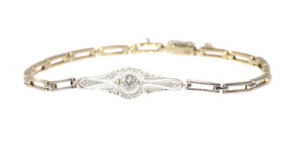 Antique Art Deco Old European Cut Diamond Bracelet