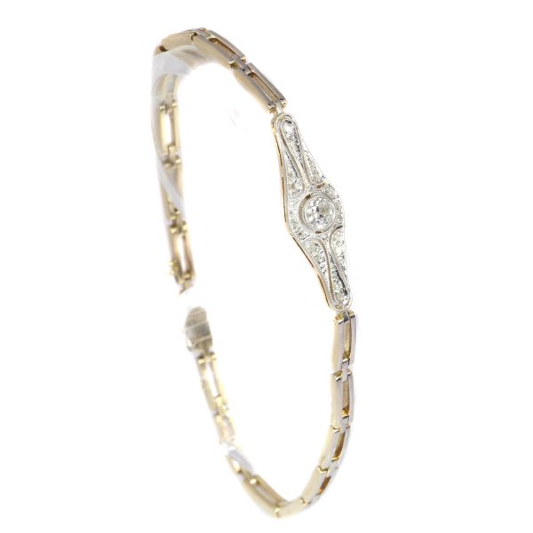 Antique Art Deco Old European Cut Diamond Bracelet