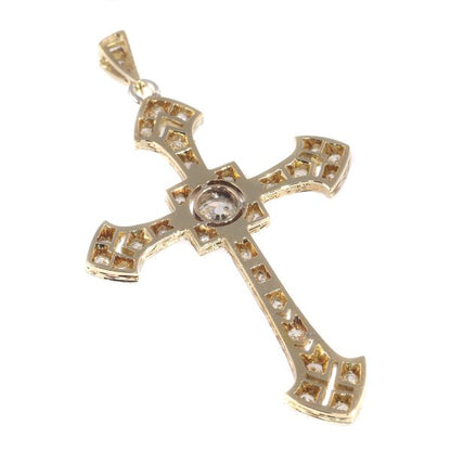 Vintage Art Deco Old European Cut Diamond Cross Pendant
