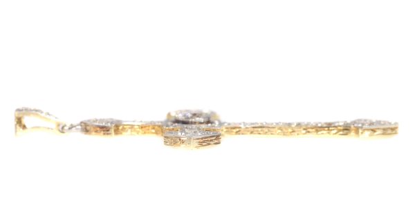 Vintage Art Deco Old European Cut Diamond Cross Pendant