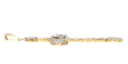 Vintage Art Deco Old European Cut Diamond Cross Pendant