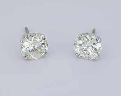 18ct White Gold Diamond Stud Earrings 6.37ct total