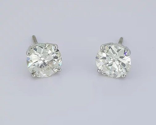 18ct White Gold Diamond Stud Earrings 6.37ct total