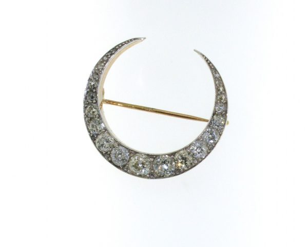 Antique Victorian Old Cut Diamond Brooch, 3.00ct