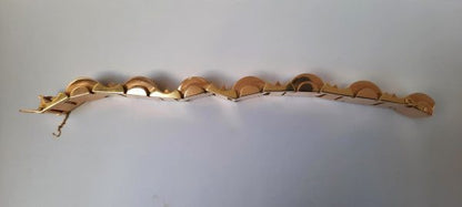 Vintage French Bi Colour Gold Tank Bracelet