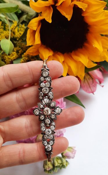 Antique 6cts Old Cut Diamond Bracelet