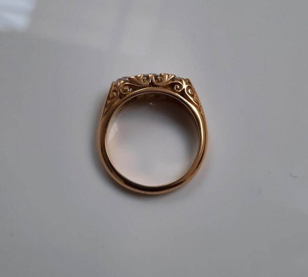 Vintage Antique Style 1.55ct Old Cut Diamond Three Stone Ring