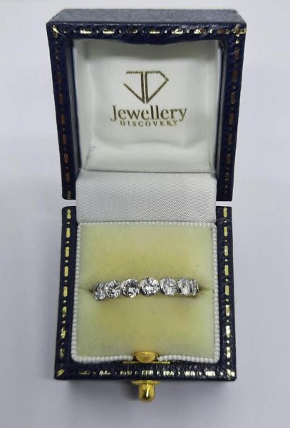 Vintage French 2.5ct Diamond Full Eternity Ring
