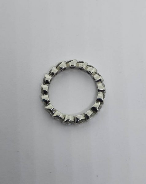 Vintage French 2.5ct Diamond Full Eternity Ring