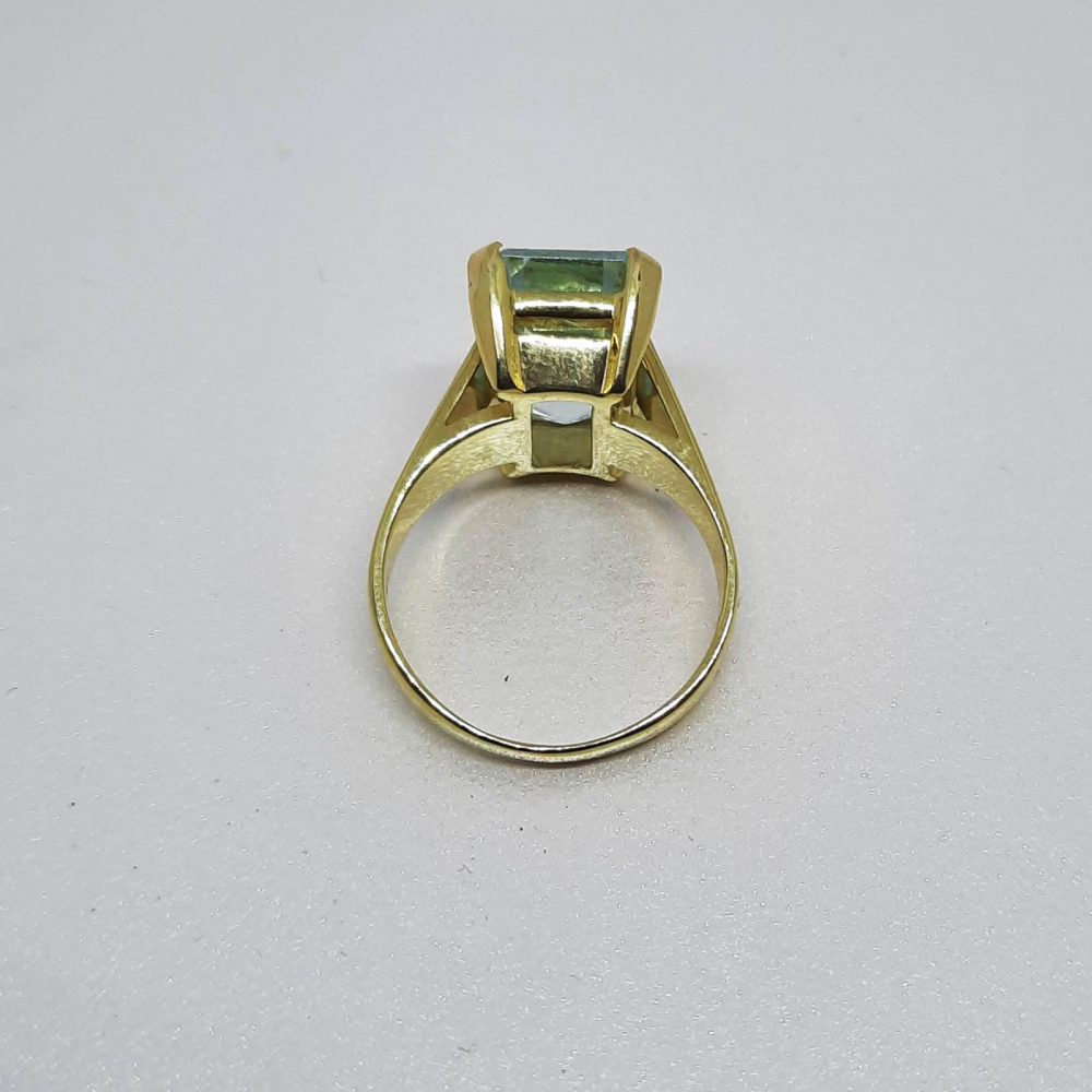 Vintage 4.50ct Emerald Cut Aquamarine Ring, Circa 1960