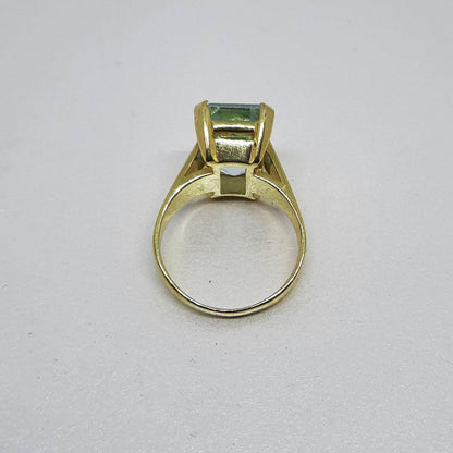 Vintage 4.50ct Emerald Cut Aquamarine Ring, Circa 1960