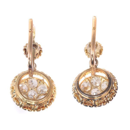 Vintage Art Deco Diamond Drop Earrings, c.1930s