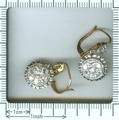 Vintage Art Deco Diamond Drop Earrings, c.1930s