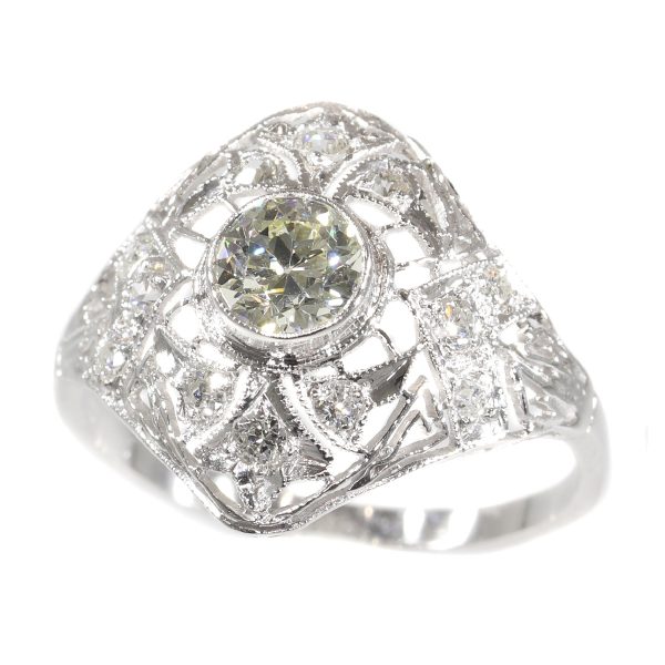 Antique Edwardian Diamond Platinum Ring