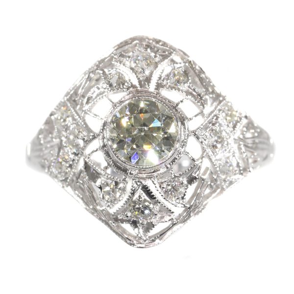 Antique Edwardian Diamond Platinum Ring