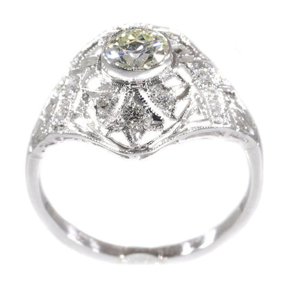 Antique Edwardian Diamond Platinum Ring