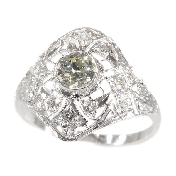 Antique Edwardian Diamond Platinum Ring