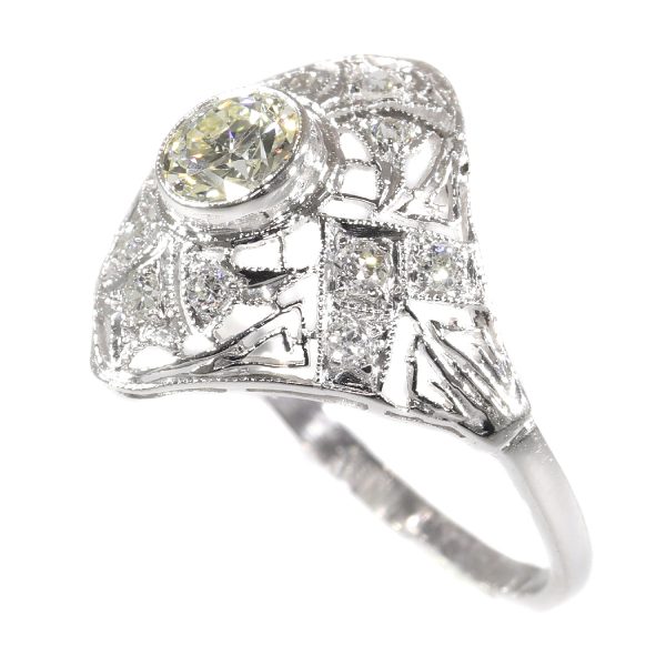 Antique Edwardian Diamond Platinum Ring
