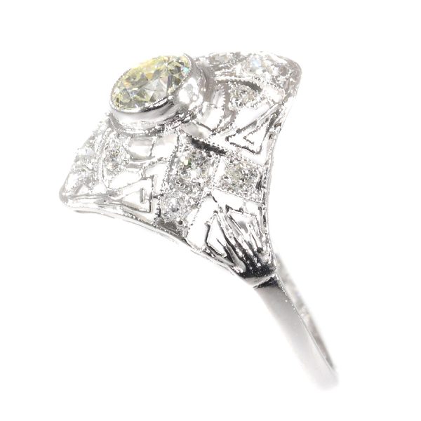 Antique Edwardian Diamond Platinum Ring