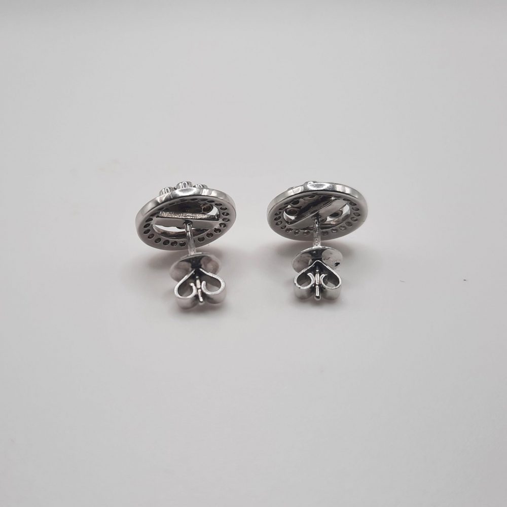 0.80ct Diamond Floral Cluster Earrings with Removeable Halos