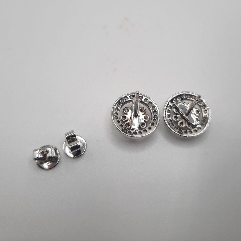 0.80ct Diamond Floral Cluster Earrings with Removeable Halos