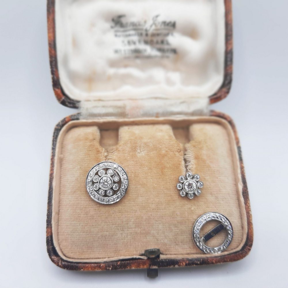 0.80ct Diamond Floral Cluster Earrings with Removeable Halos