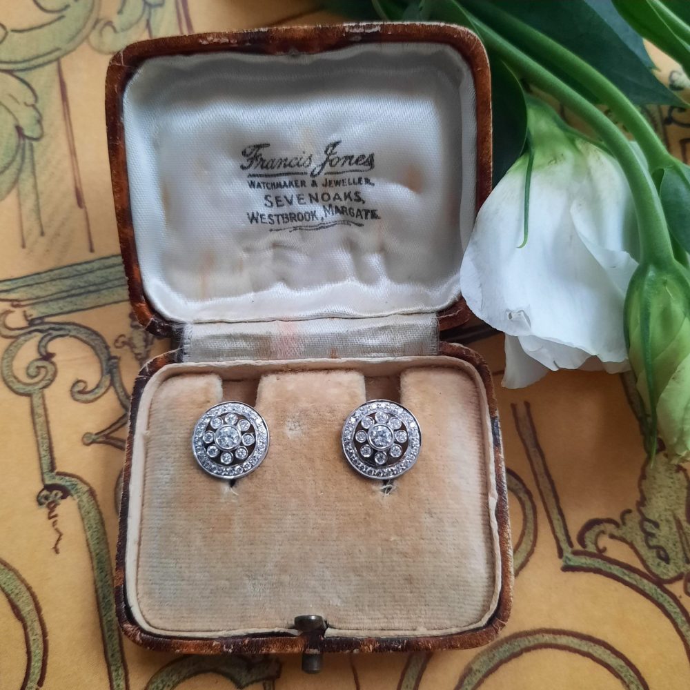 0.80ct Diamond Cluster Earrings with Removeable Halos