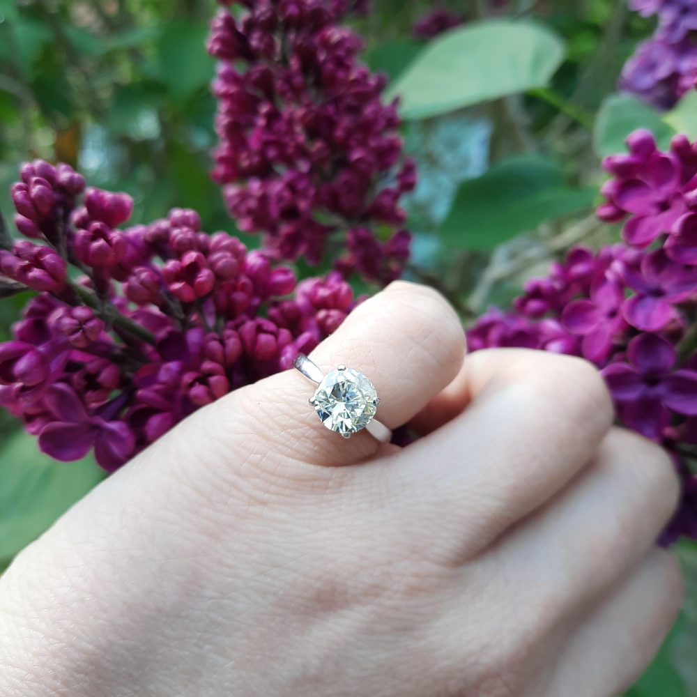 1.90ct Diamond Solitaire Engagement Ring in 18ct White Gold