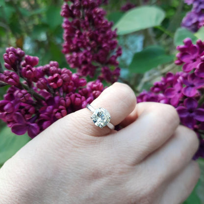 1.90ct Diamond Solitaire Engagement Ring in 18ct White Gold