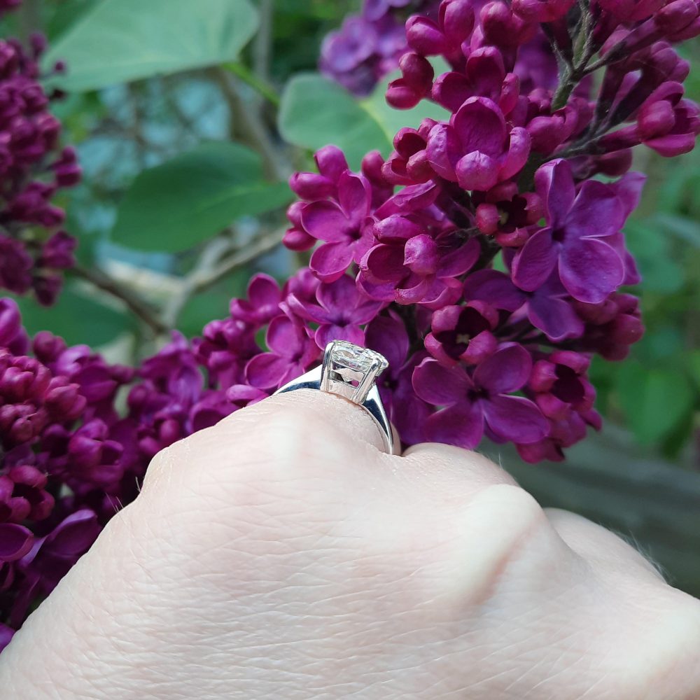 1.85ct Diamond Solitaire Engagement Ring in 18ct White Gold