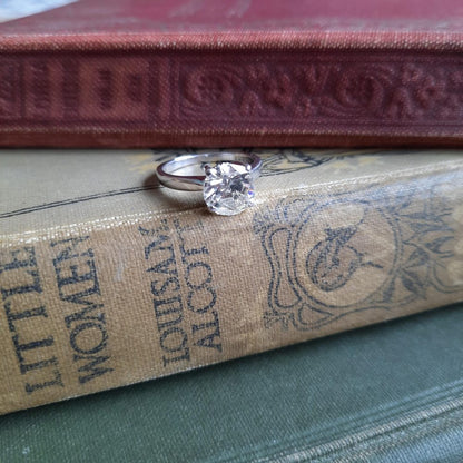 1.85ct Diamond Solitaire Engagement Ring in 18ct White Gold