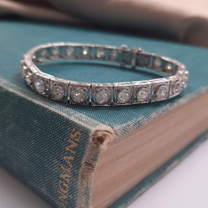 Art Deco 4ct Old Cut Diamond Bracelet