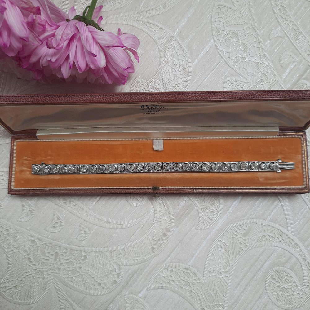 Art Deco 4ct Old Cut Diamond Bracelet