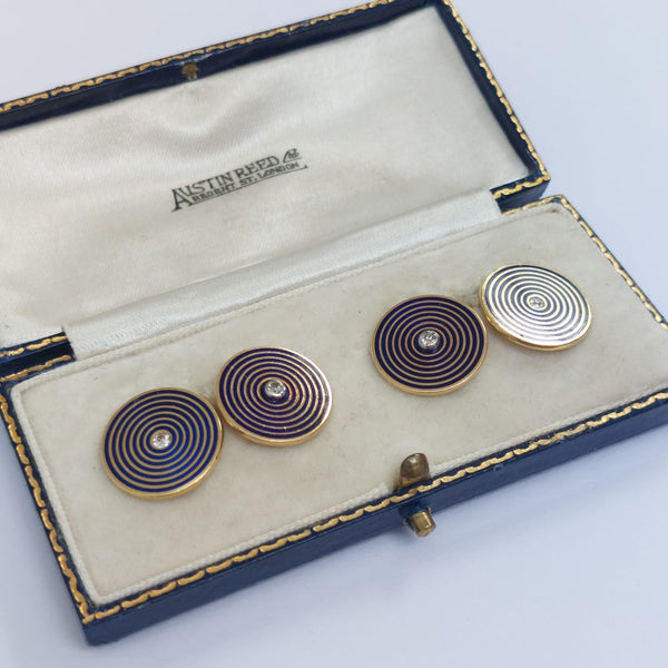 Antique enamel cufflinks